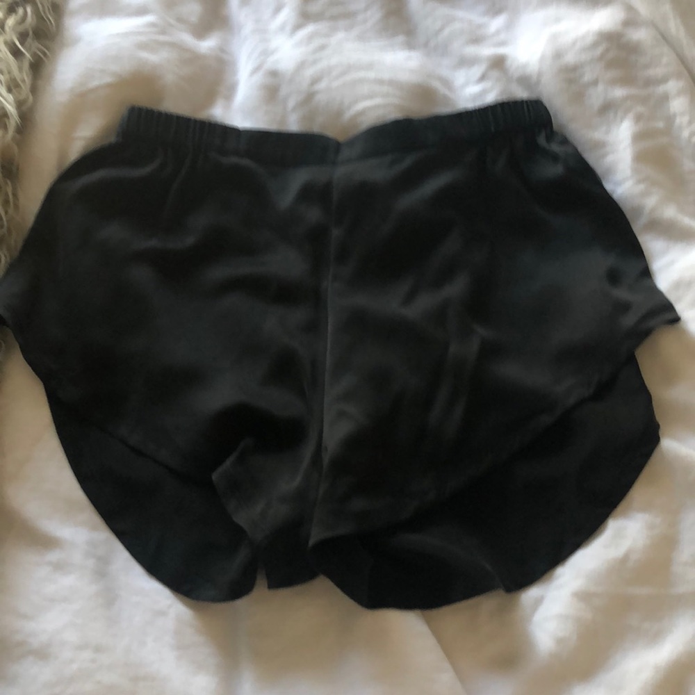 LUNYA washable silk pajama shorts - black M